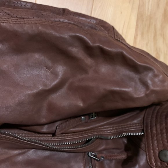 Danier Brown Leather Jacket - Picture 5 of 6